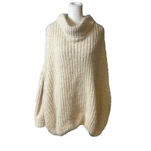 Free People Cowl Neck Knit Sweater Women's Size Medium